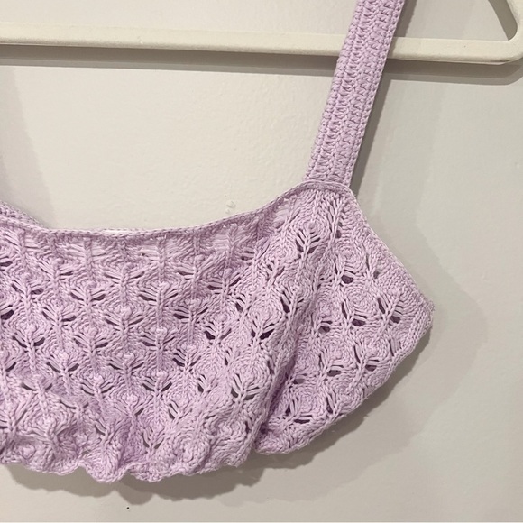 For Love and Lemons Charlotte Bralette Top in Purple - Picture 4 of 7